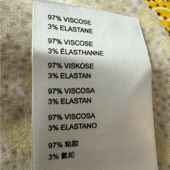 Anthropologie Yellow Vneck Ruffle Midi Dress Size 1x NWT - Picture 9 of 12